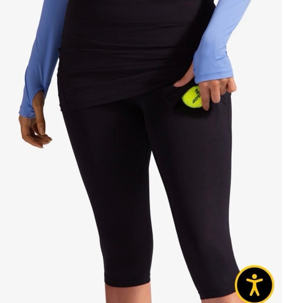 BloqUV capri skort drawstring pickleball tennis court golf course & beyond SzS